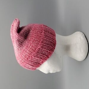 Handmade Knit Adult Hat Small 15" Pink